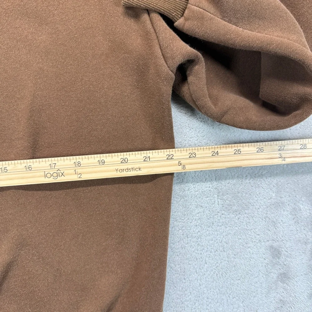 PacSun Sweatshirt Men's Medium Hoodie Brown Smiley Yin Yang One Love Streetwear‎ - Picture 8 of 9